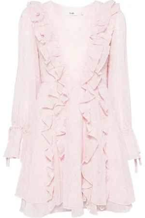 B+AB Gerüschtes Minikleid mit Blumen-Print