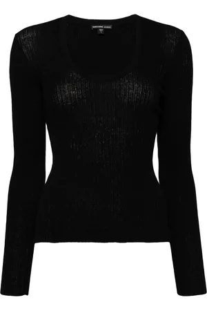 James Perse Geripptes Strickoberteil