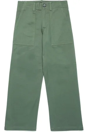 Marni Gerade Hose mit Logo-Applikation