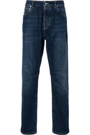 Brunello Cucinelli Halbhohe Slim-Fit-Jeans