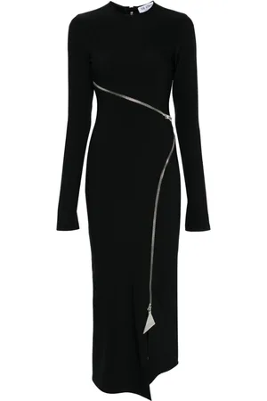 The Attico Midikleid mit Reißverschlüssen