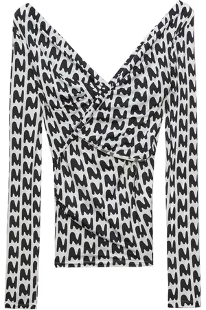 Msgm Oberteil mit durchgehendem Logo-Print