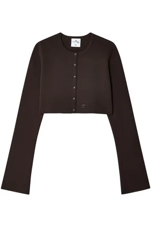 Courrèges Fein gestrickter Cropped-Cardigan
