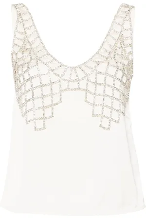 Self-Portrait Top mit Strass