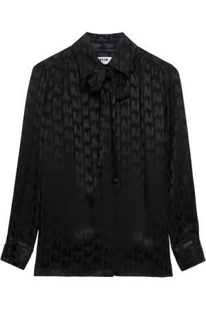 Msgm Hemd mit durchgehendem Logo-Print