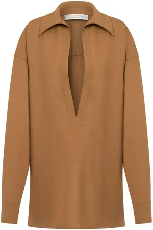 Serafini Bluse mit tiefem V-Ausschnitt