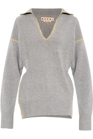 Marni Asymmetrischer Pullover mit V-Ausschnitt