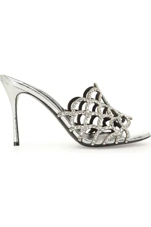 Sergio Rossi Mermaid Mules mit Kristallen 90mm