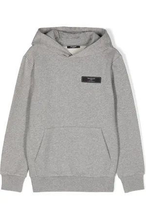 Balmain Hoodie mit Logo-Patch