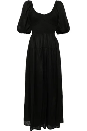 CHE Rosarico Leinenkleid mit Puffärmeln