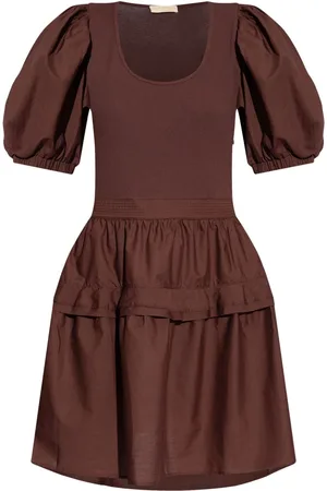 ULLA JOHNSON Tilda Kleid mit Puffärmeln