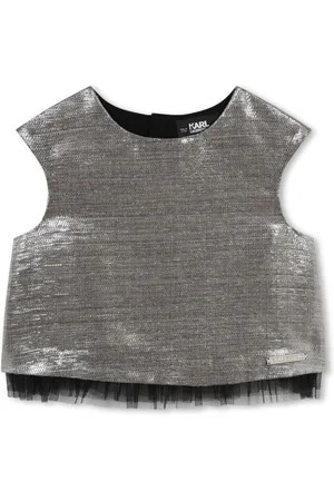 Karl Lagerfeld Oberteil im Metallic-Look