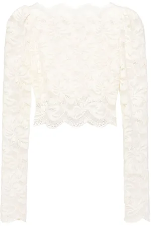 Paco rabanne Cropped-Bluse aus Spitze