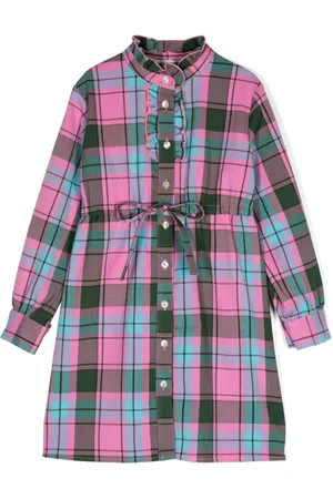 Msgm Hemdkleid mit Logo-Stickerei