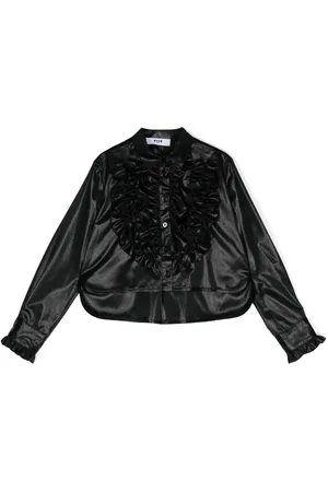 Msgm Gerüschtes Lamé-Hemd