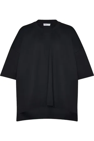 ROSETTA GETTY Rundhals-T-Shirt mit tiefen Schultern