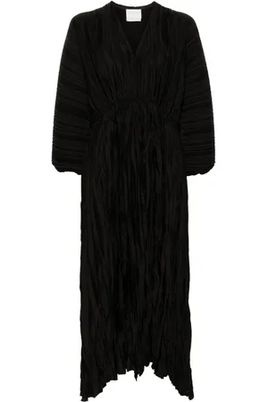 FORTE FORTE Plissiertes Midikleid aus Satin