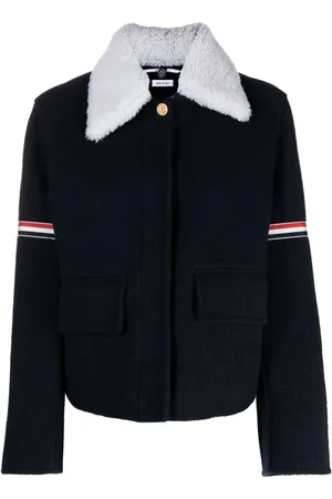 Thom Browne Jacke mit Shearling-Kragen