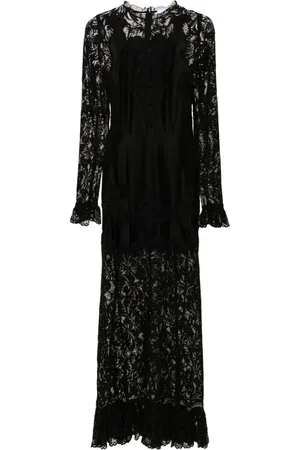 Paco rabanne Maxikleid mit Blumenspitze