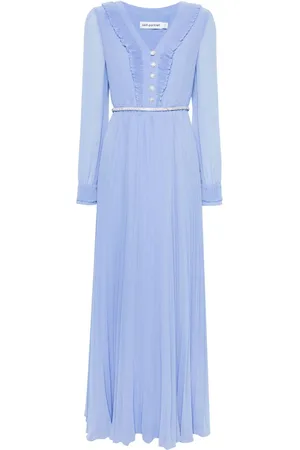 Self-Portrait Plissiertes Maxikleid aus Chiffon