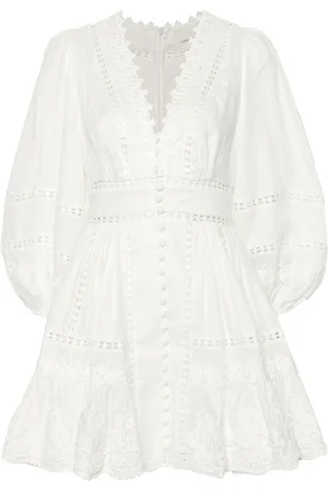 ZIMMERMANN Pop Minikleid aus Leinen