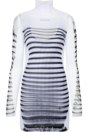 Jean Paul Gaultier Marinère Minikleid aus Mesh