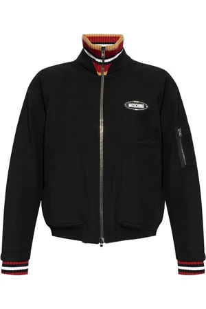Moschino Twill-Bomberjacke mit Logo-Applikation