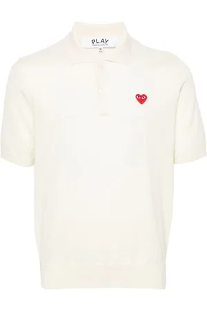 Comme des Garçons Poloshirt mit Herz-Patch