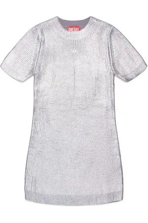 Diesel Gestricktes Kleid im Metallic-Look