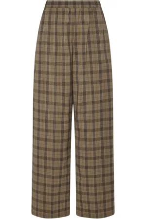 ROSETTA GETTY Karierte Wide-Leg-Hose