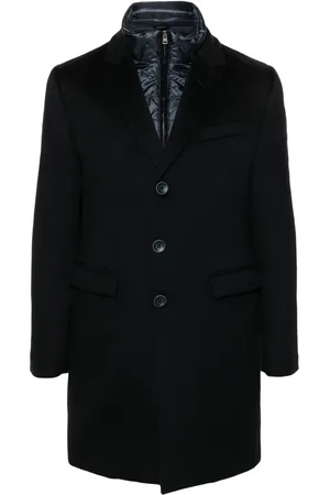 HERNO Einreihiger Mantel im Layering-Look