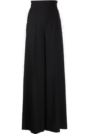 Rochas Weite Hose mit Rüschen