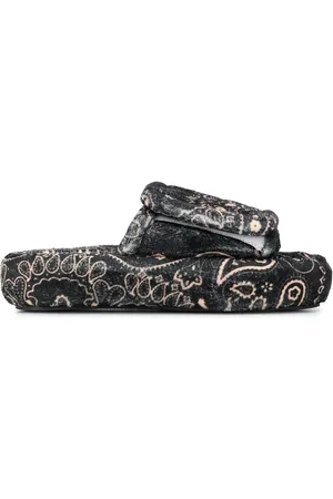 DUOltd Flatform-Pantoletten mit Bandana-Print