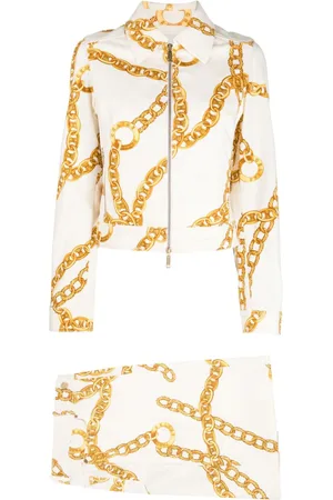 Céline 1990-2000 Kostüm mit Ketten-Print