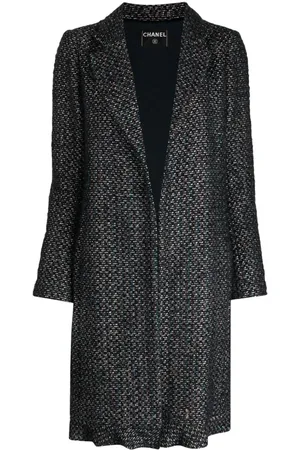 CHANEL Einreihiger 2002 Tweed-Mantel