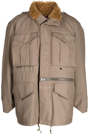 Kolor Jacke mit Shearling-Kragen