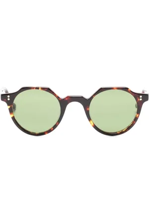 LESCA Heri Sonnenbrille mit rundem Gestell