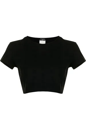 CHANEL Besticktes Cropped-T-Shirt