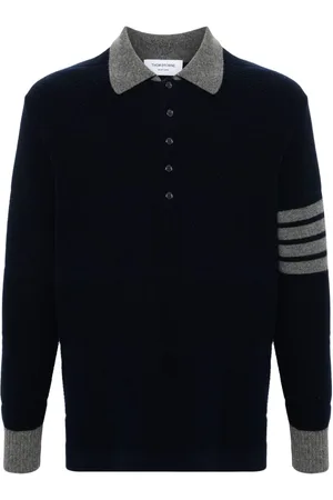 Thom Browne 4-Bar Poloshirt aus Schurwolle