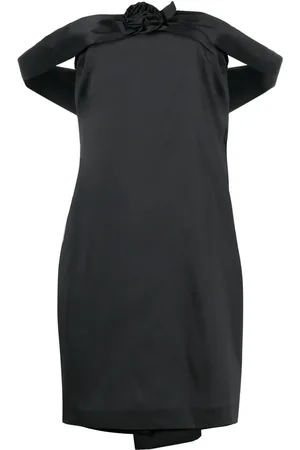 Bernadette Schulterfreies Kleid mit blumigen Applikationen