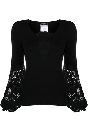 CHANEL Pullover mit Häkeldetail