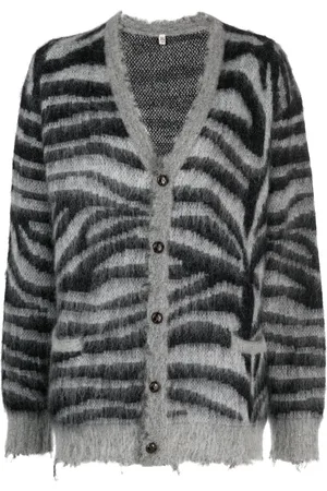 R13 Cardigan im Distressed-Look