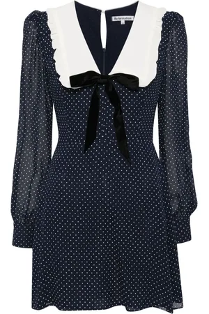 Reformation Edalene Kleid mit Polka Dots
