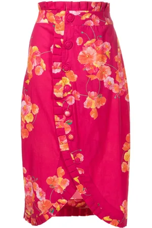 Isolda Tarsila Wickelrock mit Blumen-Print