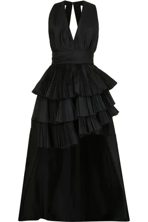 Elie saab Seidenkleid mit tiefem Ausschnitt