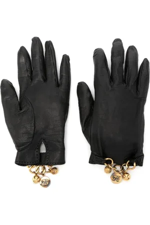 Hermès 1980s Handschuhe mit Logo-Anhänger