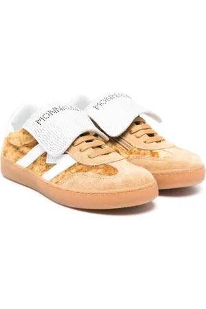 MONNALISA Sneakers aus Samt mit Strass-Logo