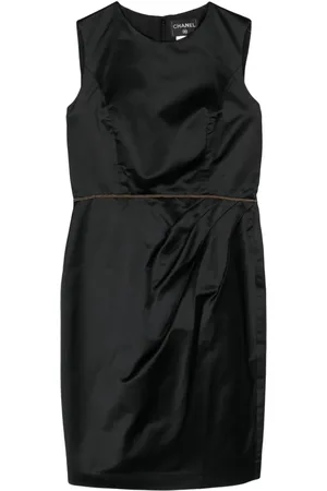 CHANEL 2000s Seidenkleid mit Raffungen