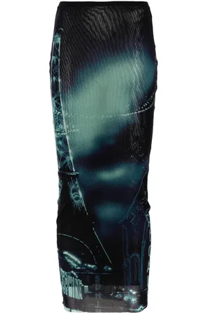 Jean Paul Gaultier Maxirock mit Pigalle-Print