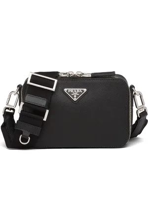Prada Kuriertasche mit Logo-Schild
